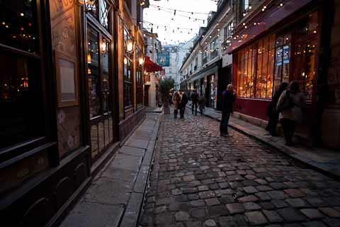 One of the small cobblestone side streets that make up the city.