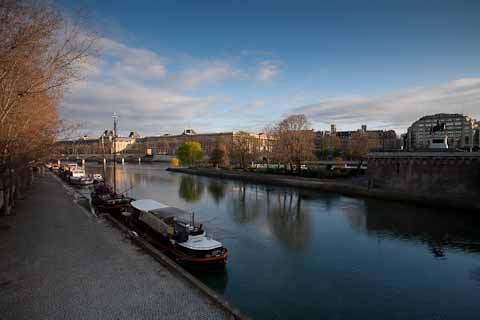 This is a view looking upriver from the left bank to the right bank.