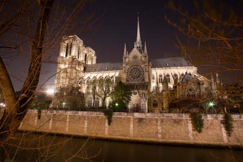 Looking at Notre Dame from the Left Bank.