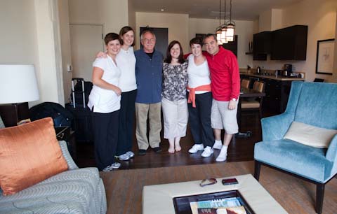 The whole gang in our room
