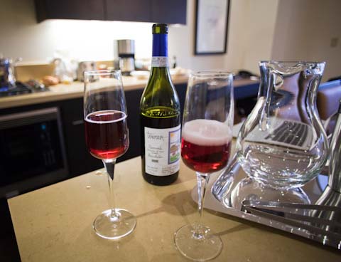 Lindsay, this one's for you.  Yes, I had some of my favorite wine.