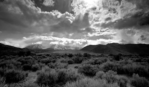 Snow moving across the pass