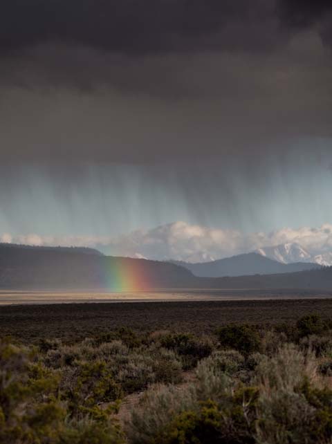 Rainshowers moving across the plains