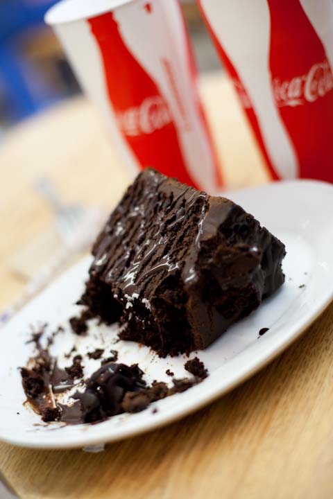 Rich, double chocolate cake