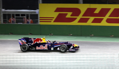 Vettel exiting the pits right in front of us.  Our seating this year couldn't have been better.