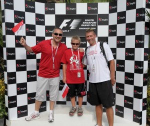 Hanging out on the podium