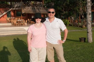 In front of one of our favorite restaurants, La Lucciola