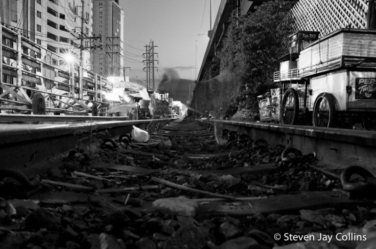 Ghost dog on the tracks...look close.