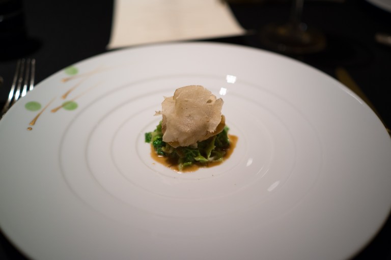 Black truffle and lobster. Possibly the best bite of food I've ever had. 