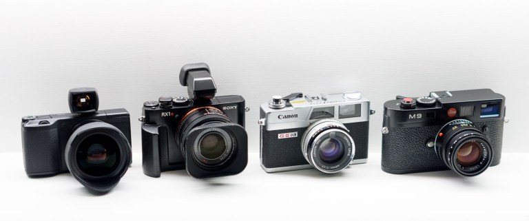 Current Line Up - (L to R) Ricoh GR, Sony RX1r, Canon Canonet QL17 GIII, Leica M9.