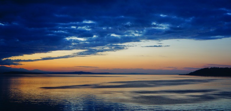 Sunset over the Puget Sound and Olympic Penninsula