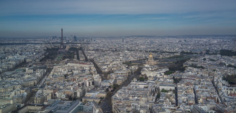 Here's your view from the top of the Montparnase Tower.  12 Euros and no line gets you to the top.