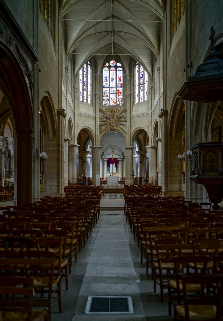 Inside the Church of Saint Medard at the bottom of Rue Mouffetard.