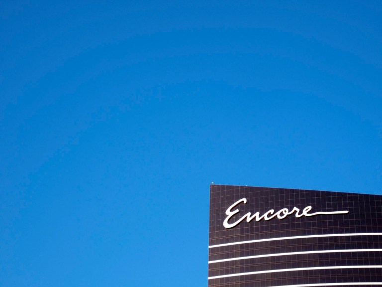 Rich blue skies over Las Vegas.