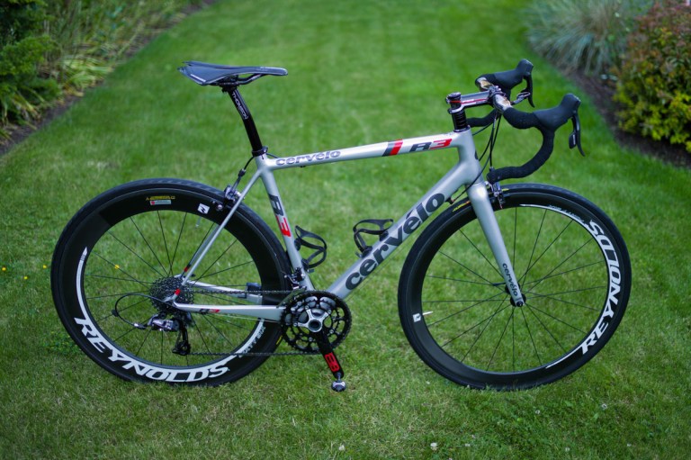 Spring tune-up. Cervelo R3 with Reynolds 46/66 carbon wheels.