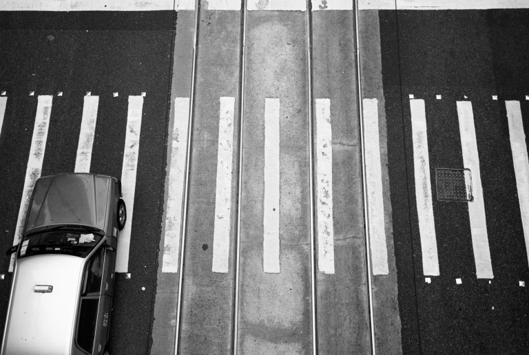 View from a pedestrian crossing. Hong Kong, Hong Kong