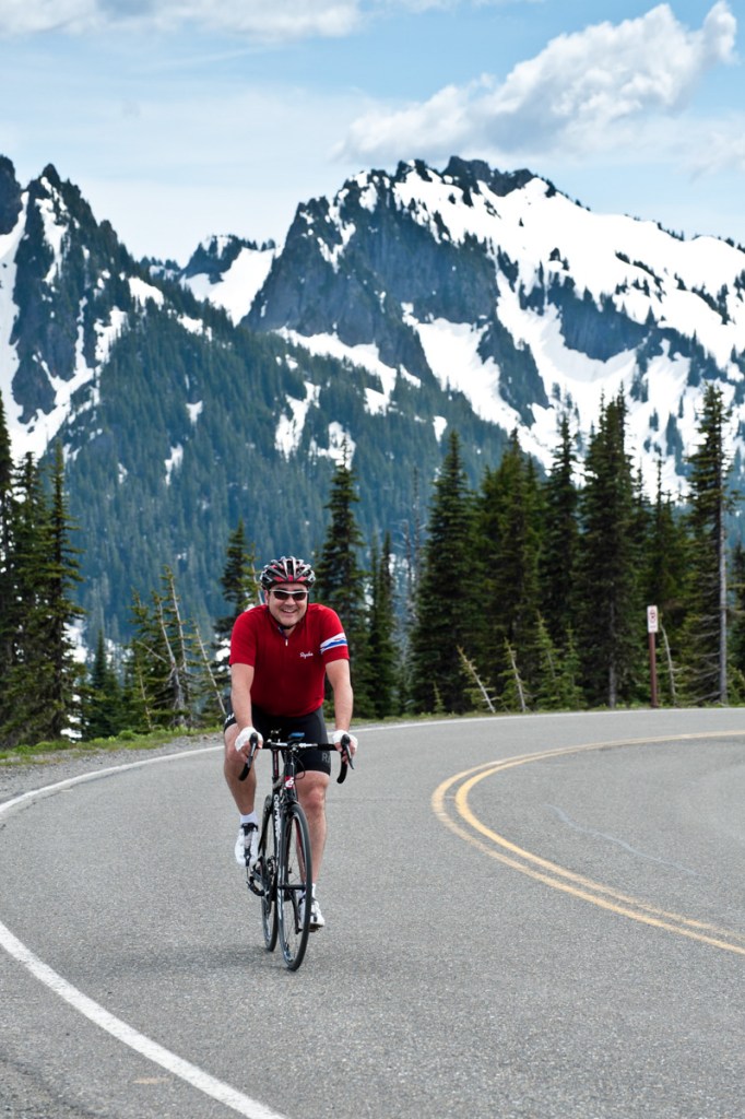 This was one of the most memorable rides, heading up Mount Rainier. Seattle, Washington. Photo credit: Tom Collins