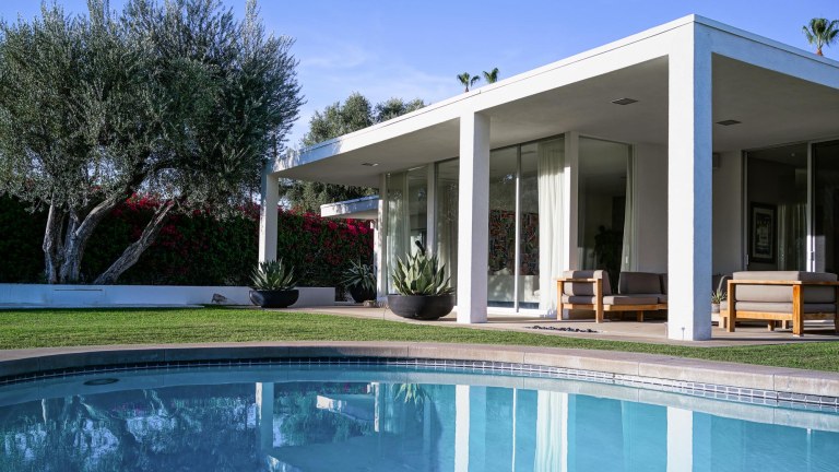 Outside living areas and pools