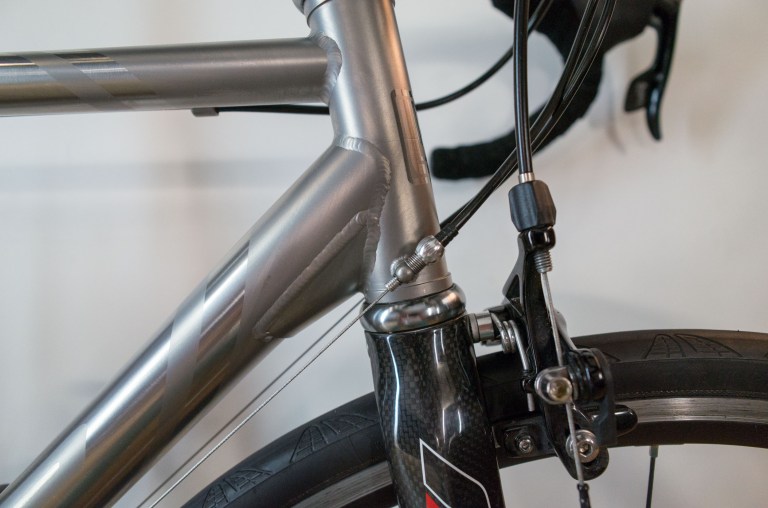 Titanium, carbon and rubber, a great combination.