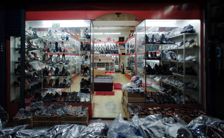 This shoe store really belongs in the Cluttered post from a few days ago.