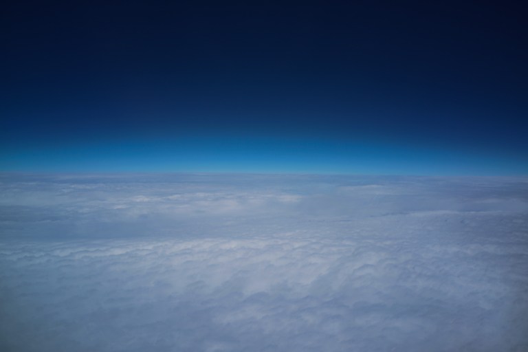 There's something peaceful about looking out of an airplane window.
