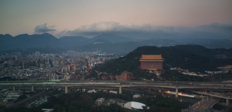On short final to Taipei's Songshan International Airport