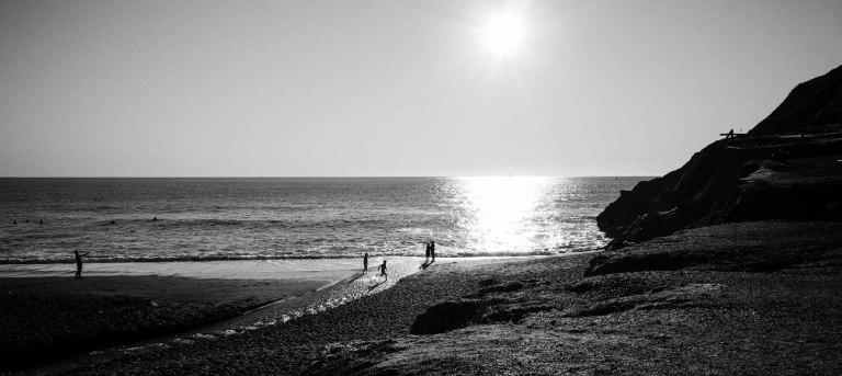 The bubble man on Rodeo Beach. (Ricoh GR)