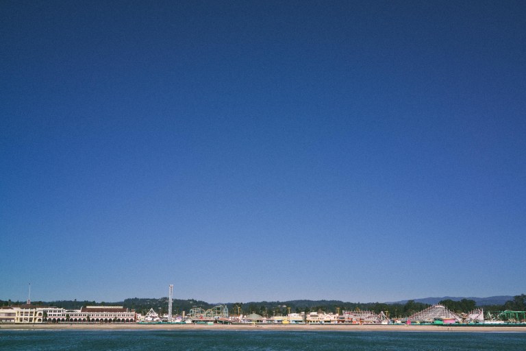 A view of the boardwalk from the pier