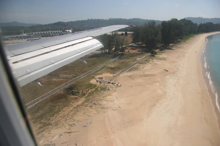 This one has quite a story behind it. Long story short, my wife and I were in the 2004 tsunami in Phuket, Thailand. This was taken as we landed four days before the tsunami hit. We were stranded in Phuket for several days before flying back out of this airport.