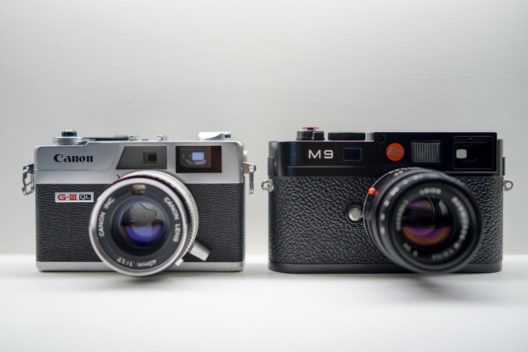 The QL17 proudly standing shoulder to shoulder with the Leica M9.