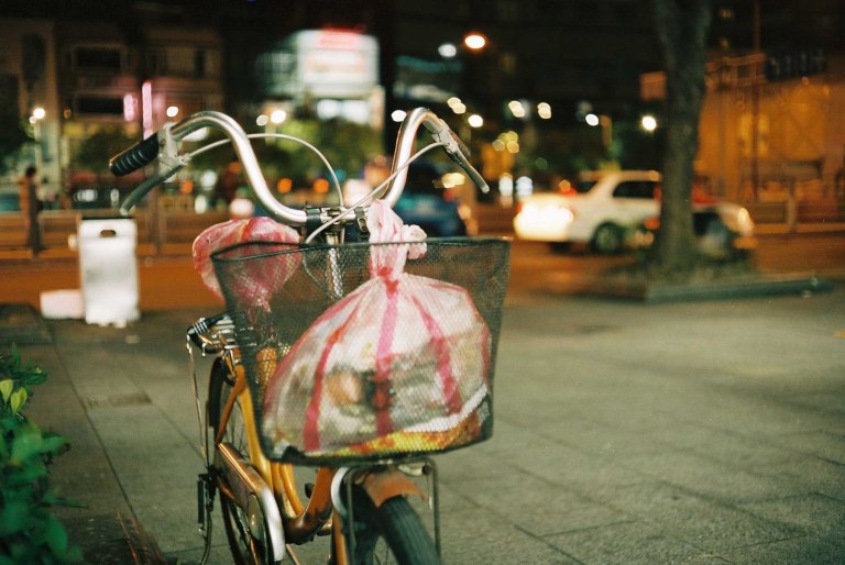 Always looking for a way to work a bicycle in to the scene. (Canon Canonet QL17 with Kodak Portra 400)
