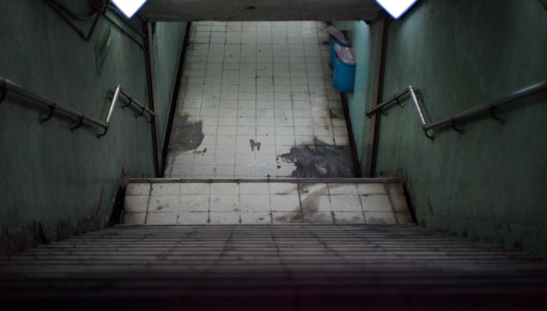 Subway entrance. Leica M9 with Canon 50mm f/1.4 LTM @ 1.4