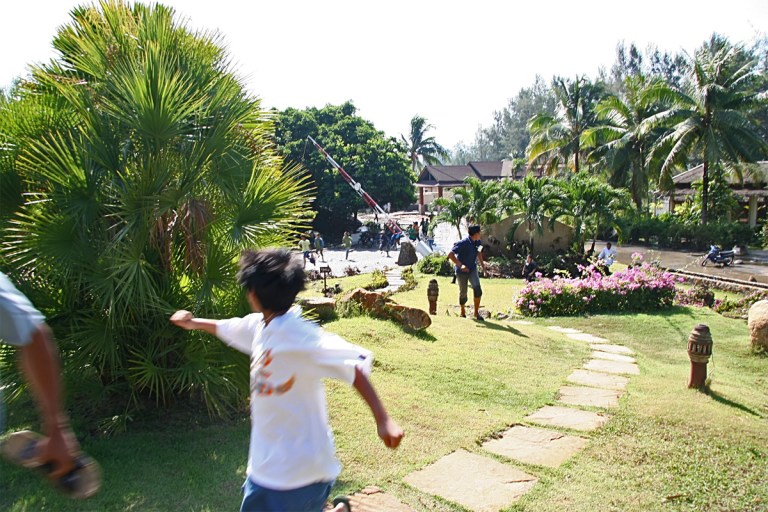 This young man was running from the second wave. The second wave was much, much more powerful and destructive than the first one.
