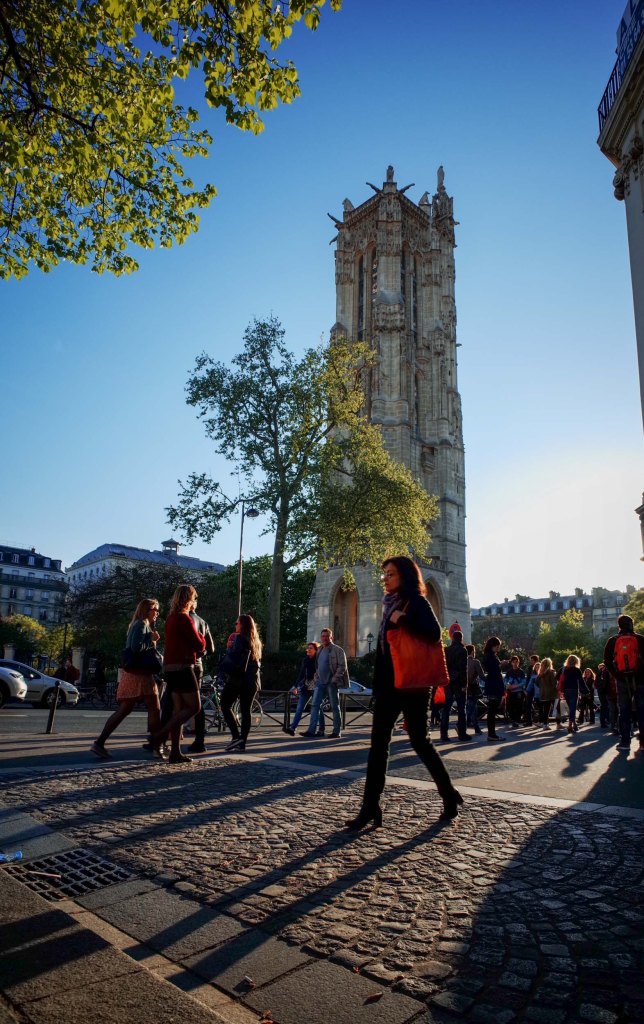 Dusk at Tour Saint-Jacques - Paris, France (Ricoh GR)