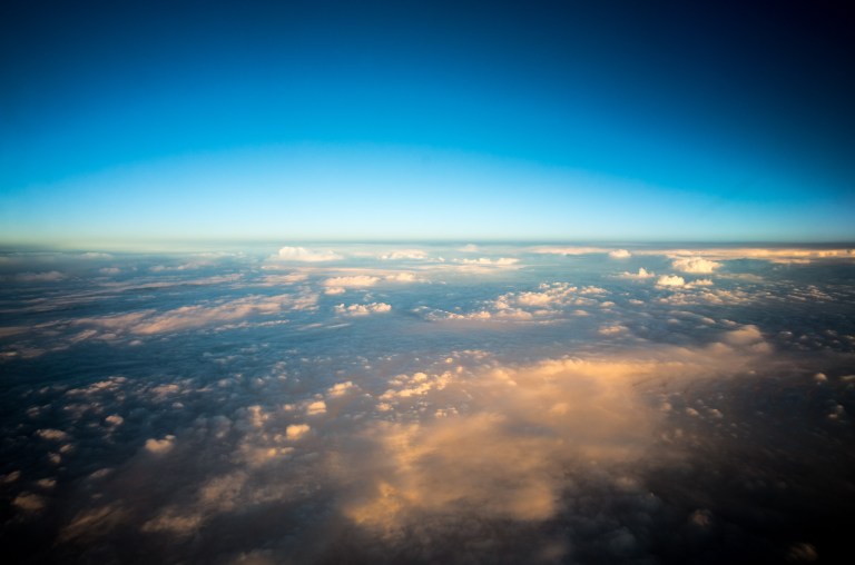 The sun is starting to set over the Pacific.