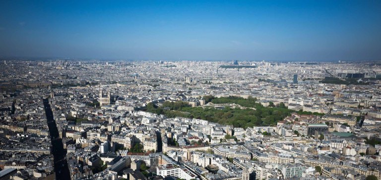 A view of the park from above