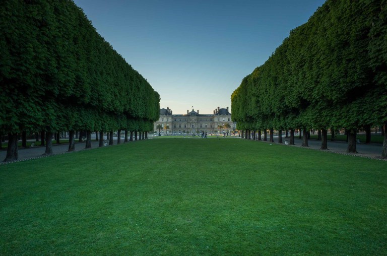 Luxembourg Palace sits in the background