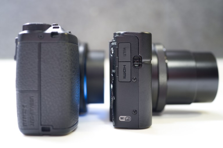 The grip on the Ricoh GR does add some bulk to the body.