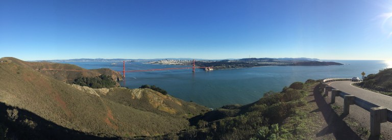 Getting ready to descend into the Marin Headlands