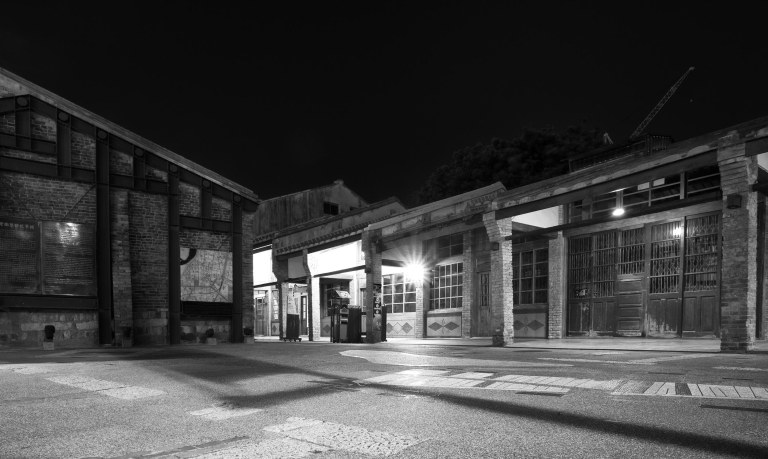 Cultural center near Longshan Temple. (Ricoh GR with GW-3 Wide Angle Converter)