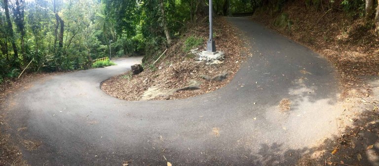 Nicknamed goat road. It has several spots that sit at a 25% grade at it just about touches 30% at one point. It's struggle to keep the front wheel down and requires you to lean quite a ways forward to put some weight over the front end of the bike.